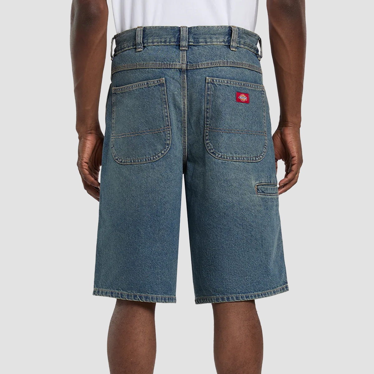 Dickies 958 13" Loose Denim Shorts Khaki Tinted Blue