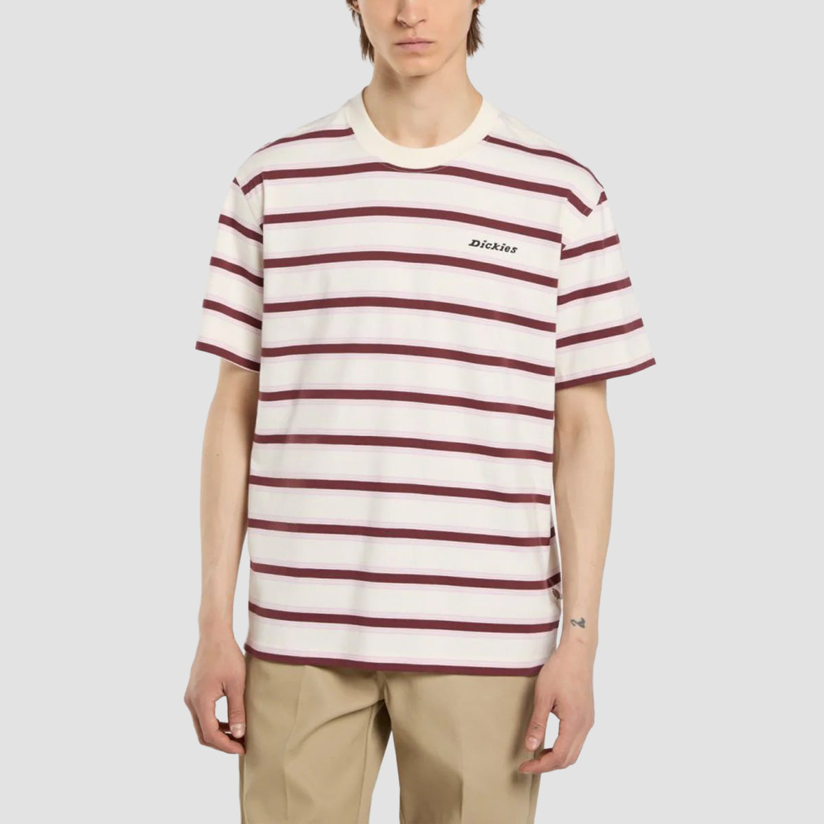 Dickies East Liberty Stripe T-Shirt Egret