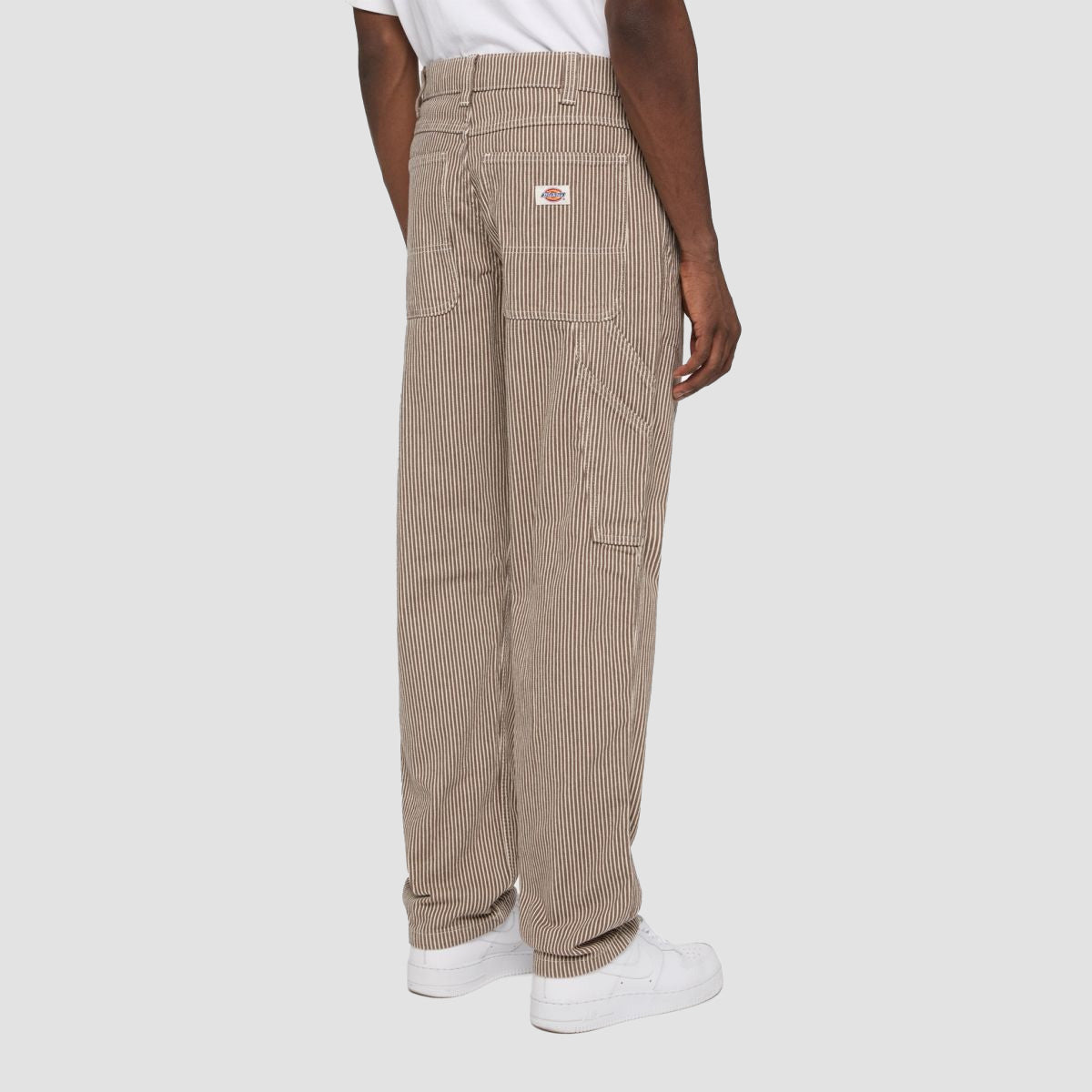 Dickies Garyville Hickory Stripe Trousers Mushroom