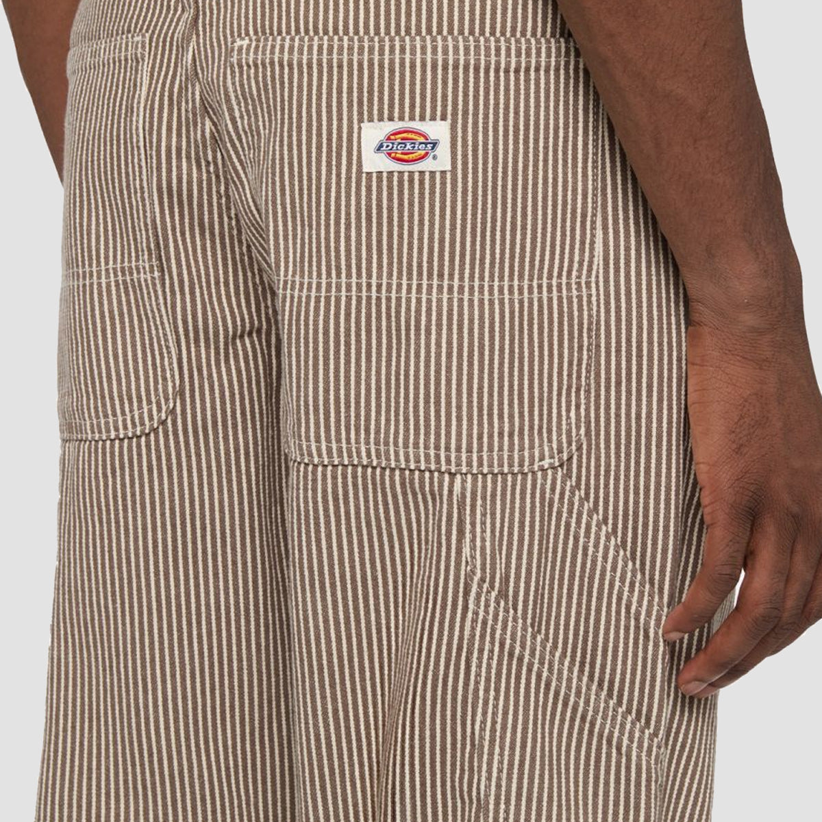 Dickies Garyville Hickory Stripe Trousers Mushroom