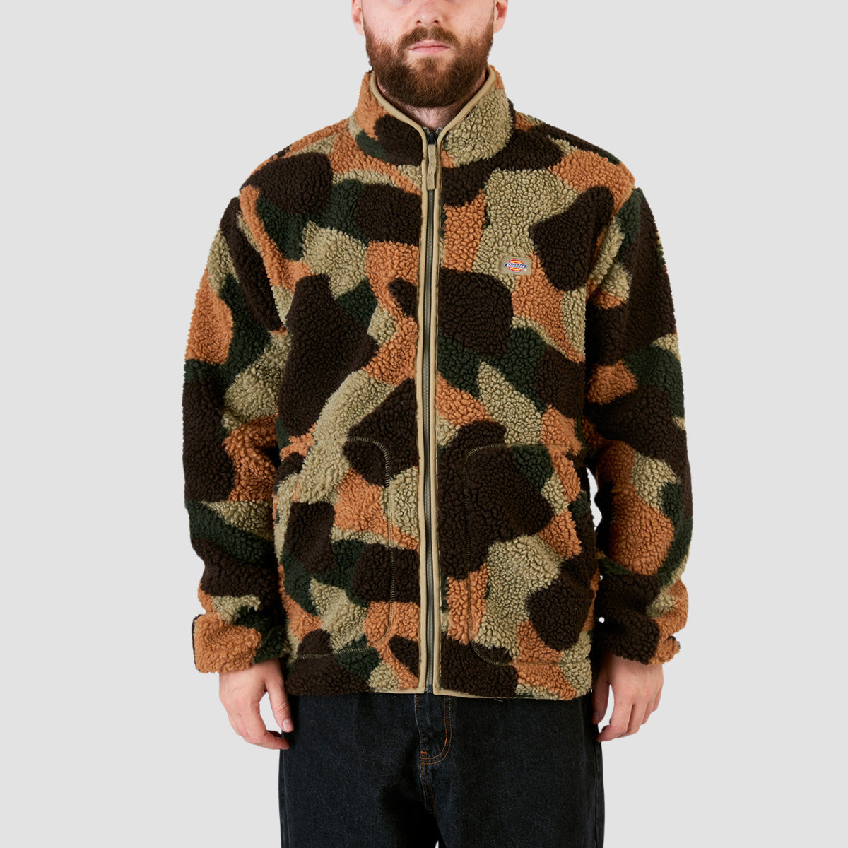 Dickies Mount Hope Camo Fleece Jacket Imperial Green