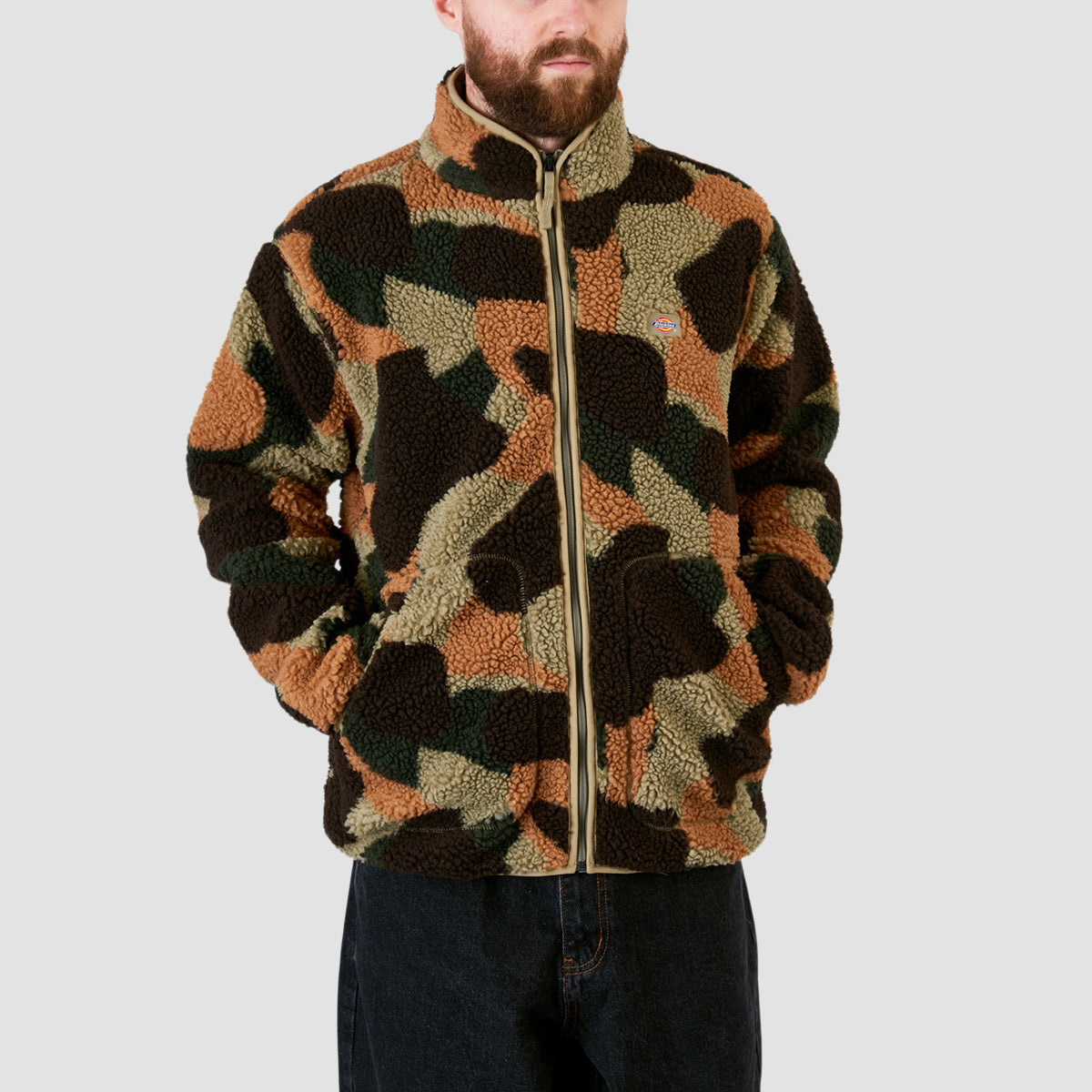 Dickies Mount Hope Camo Fleece Jacket Imperial Green