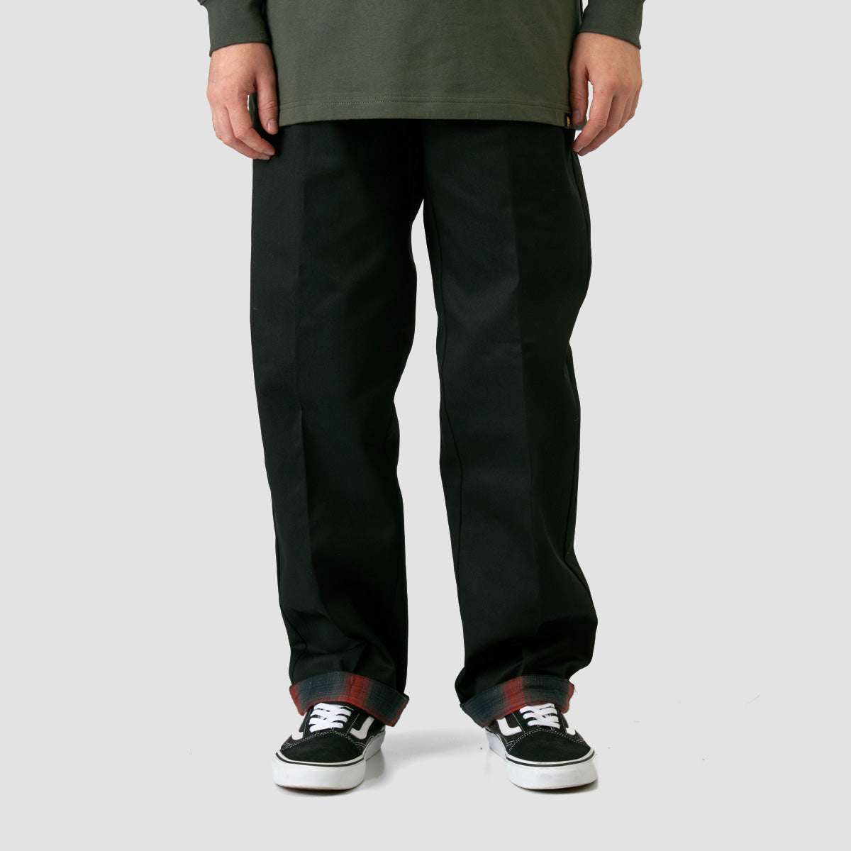 Dickies X Spitfire Flannel Cuff Pants Black