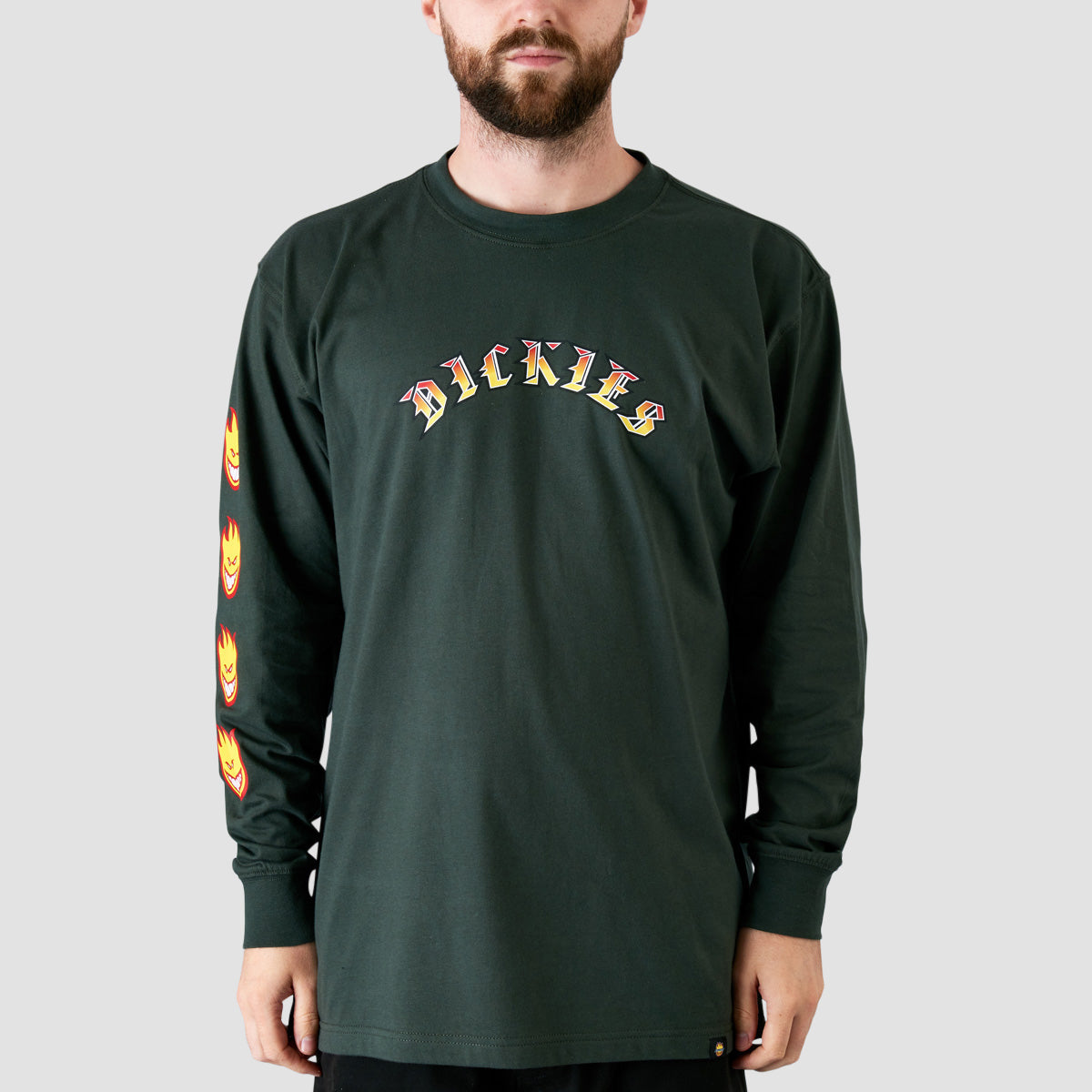 Dickies X Spitfire Longsleeve T-Shirt Olive Green