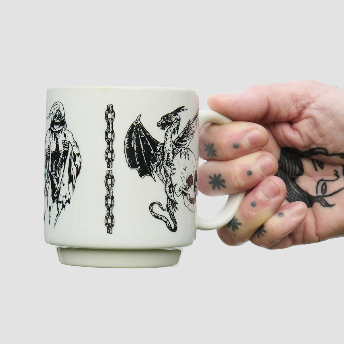 Dungeon Dragon Lies Bleeding Mug White