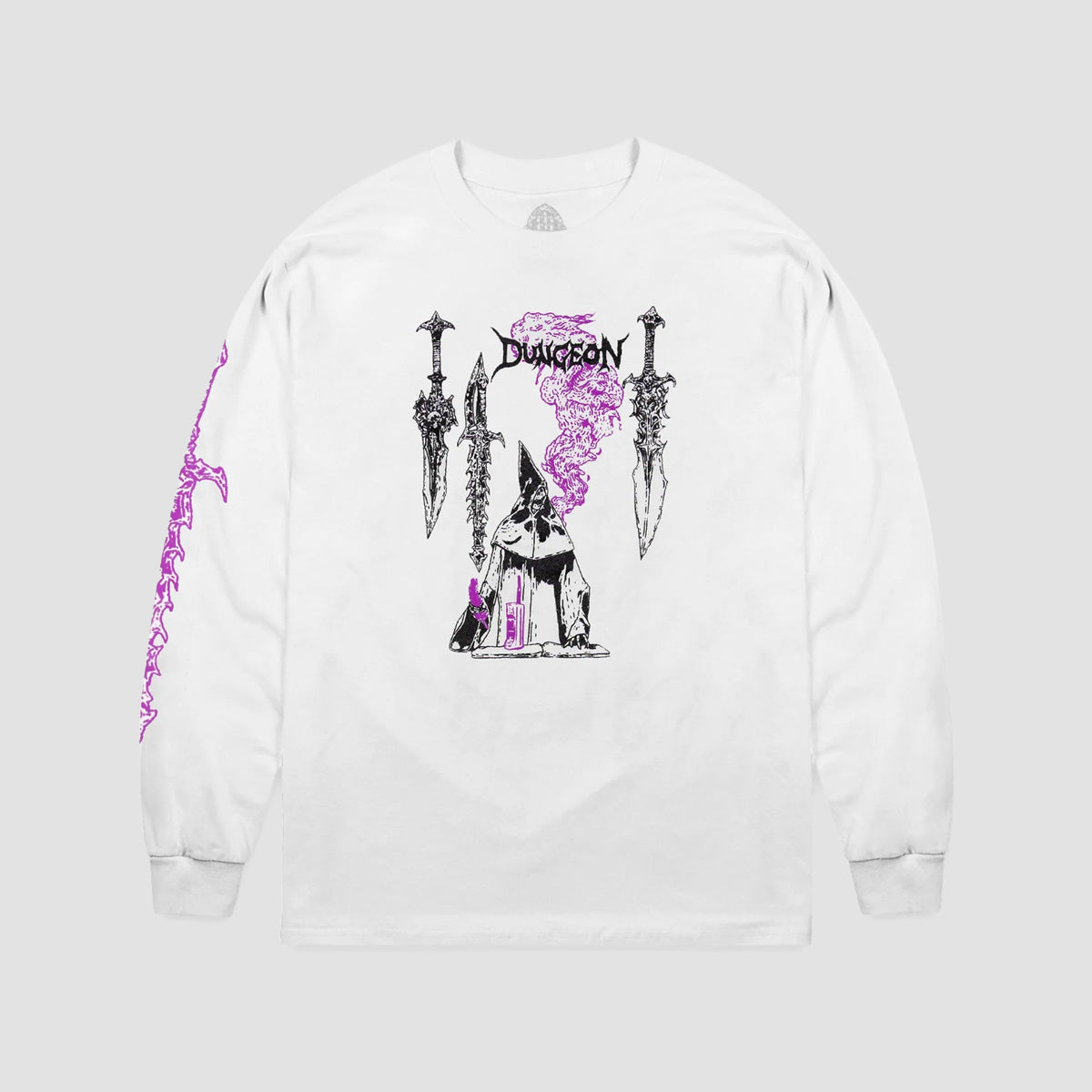 Dungeon Spell Caster Longsleeve T-Shirt White