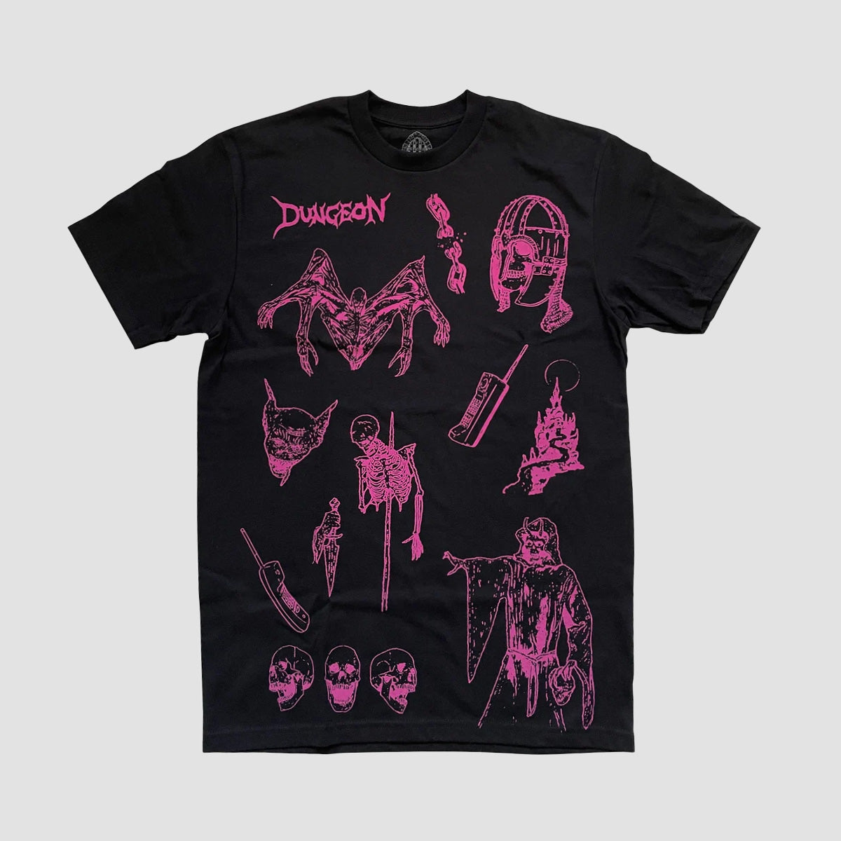 Dungeon Tales Of Mystery T-Shirt Black/Neon Pink