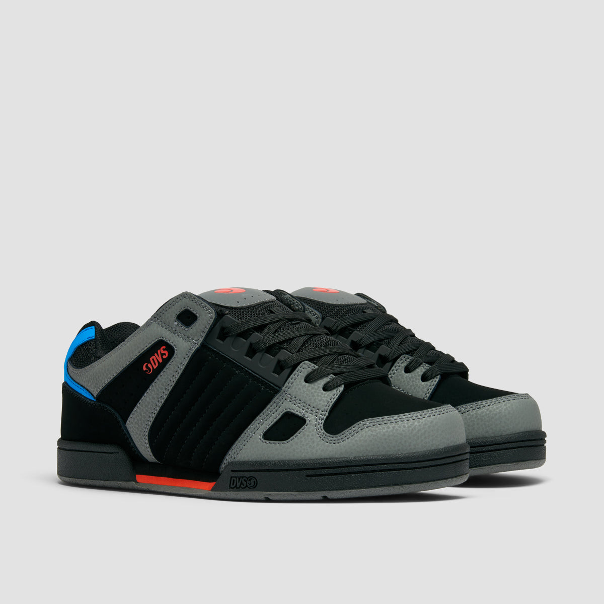 DVS Celsius Shoes - Black/Blue/Fiery Red Nubuck