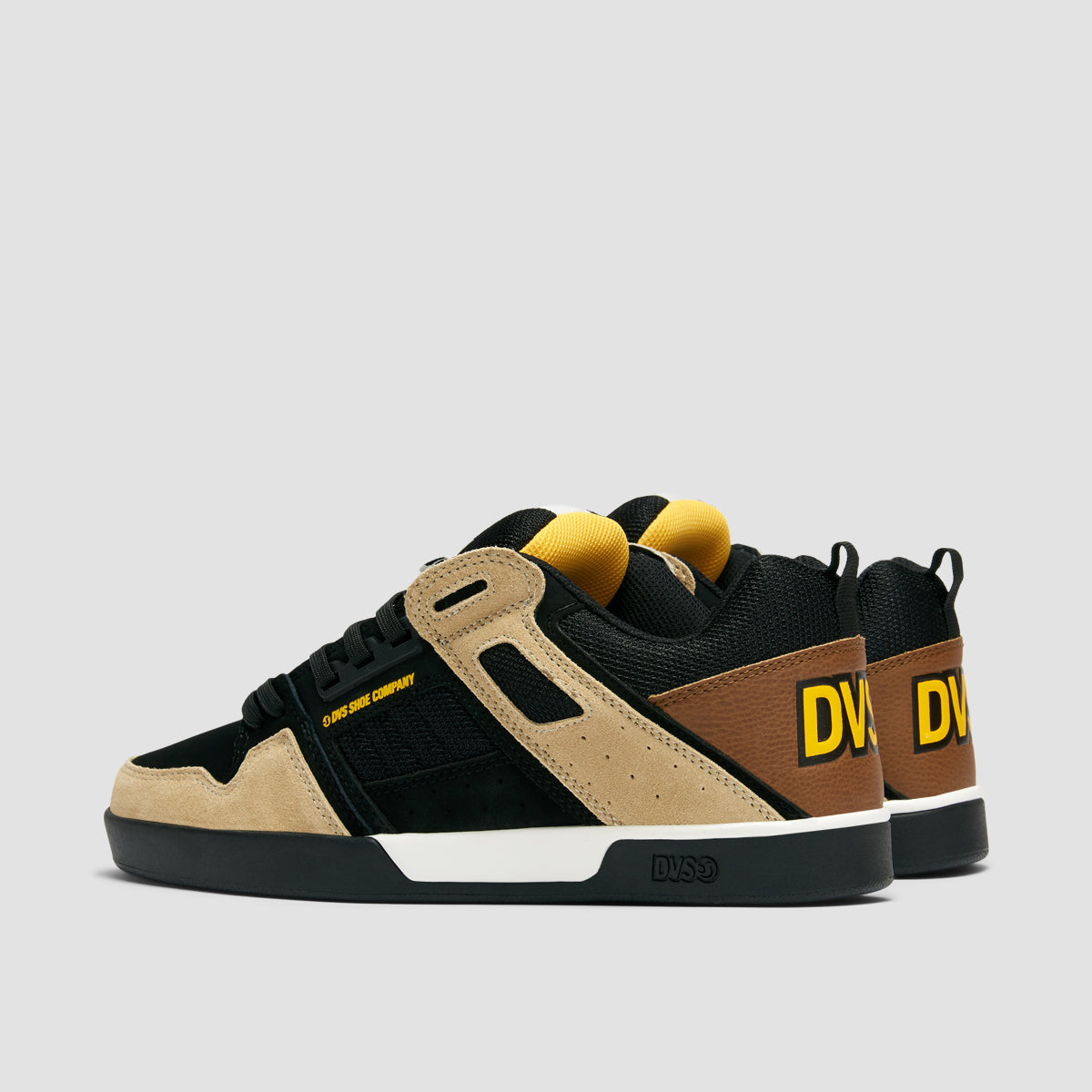 DVS Comanche 2.0+ Shoes - Black/Tan/Yellow Suede
