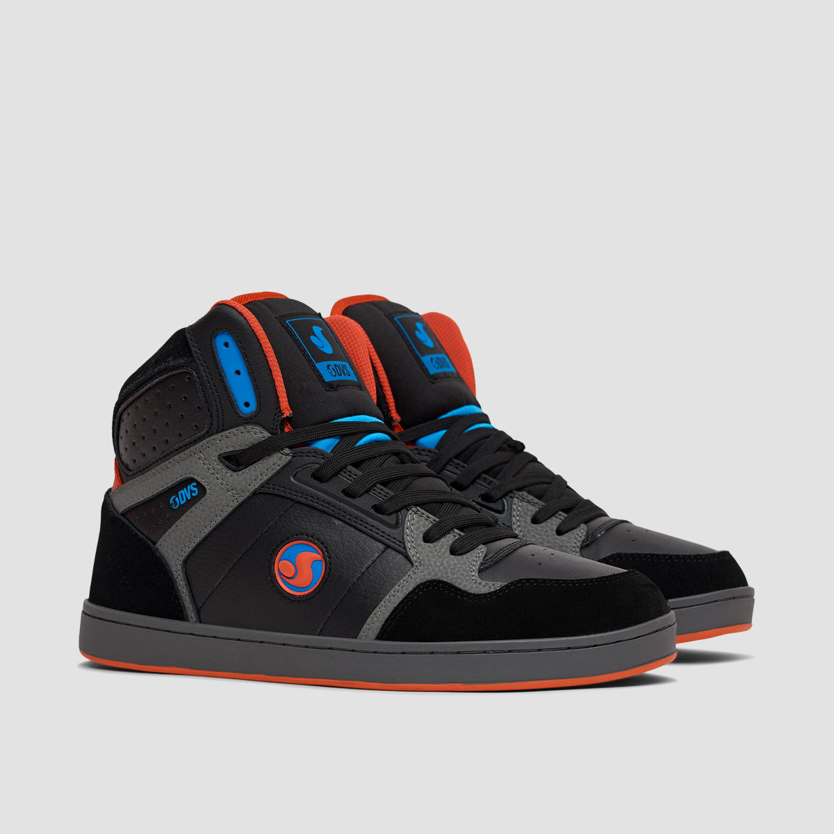 DVS Honcho Shoes - Black/Charcoal/Firey/Red Suede