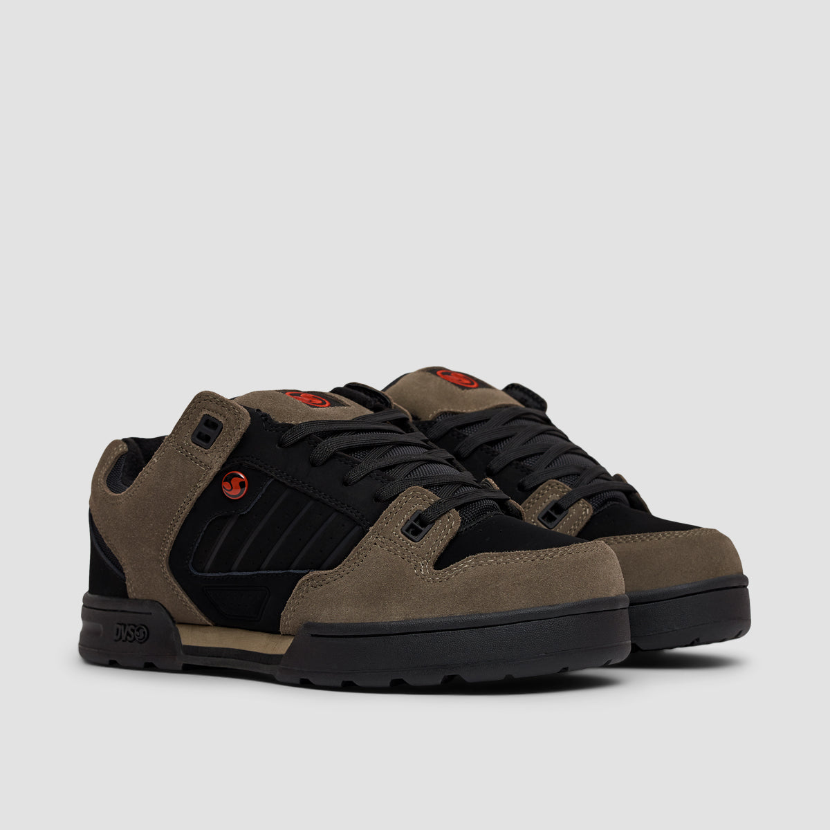 DVS Militia Shoes - Black/Brindle/Red Nubuck - 6uk / Black/Brindle/Red  Nubuck