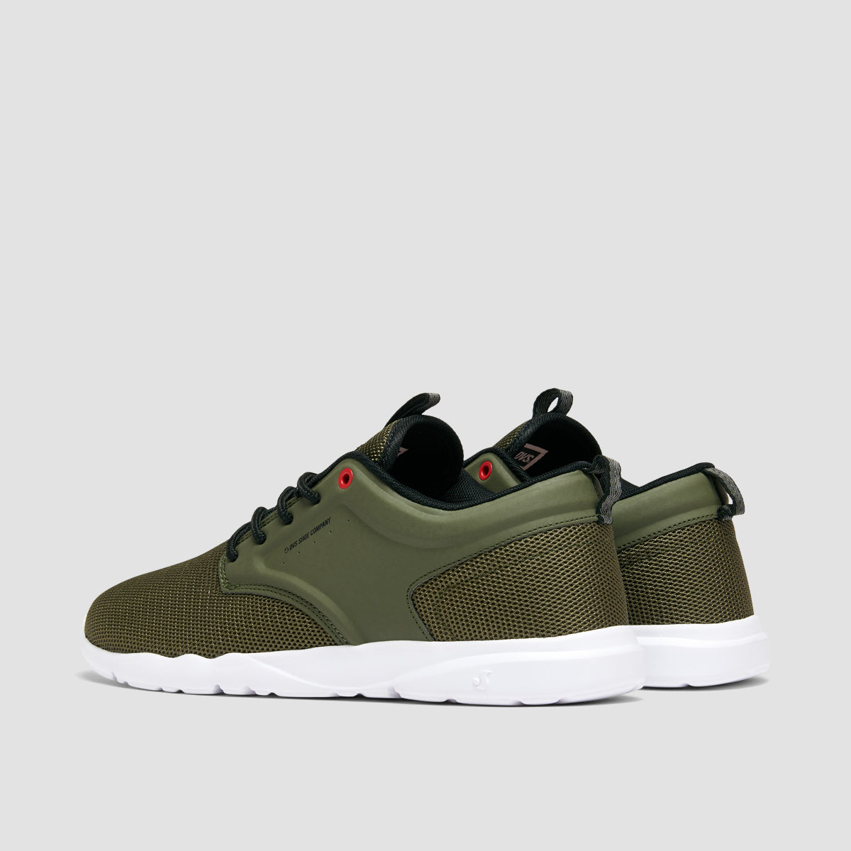 DVS Premier 2.0+ Shoes - Olive Mesh/Fiery Red