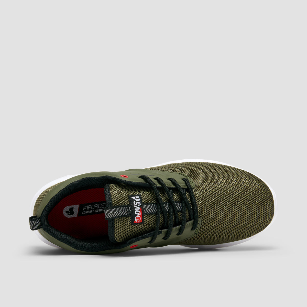 DVS Premier 2.0+ Shoes - Olive Mesh/Fiery Red