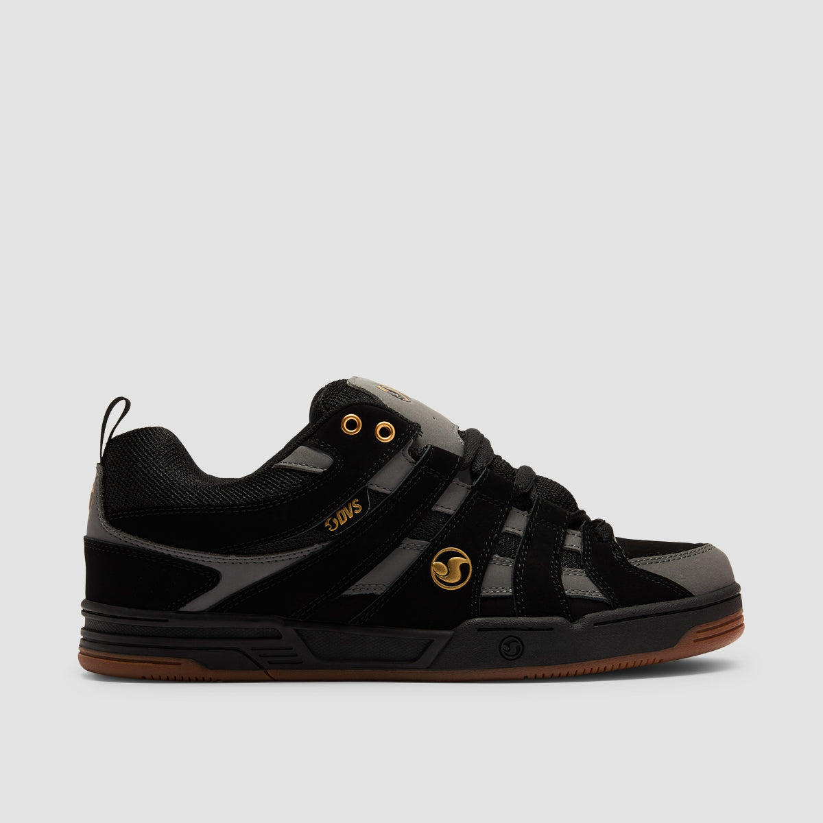 DVS Primo Shoes - Black/Charcoal/Gold Nubuck