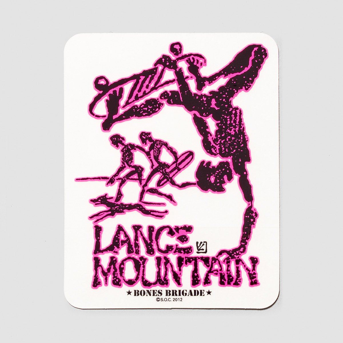 Powell Peralta Bones Brigade Mountain Sticker Pink 90x115mm