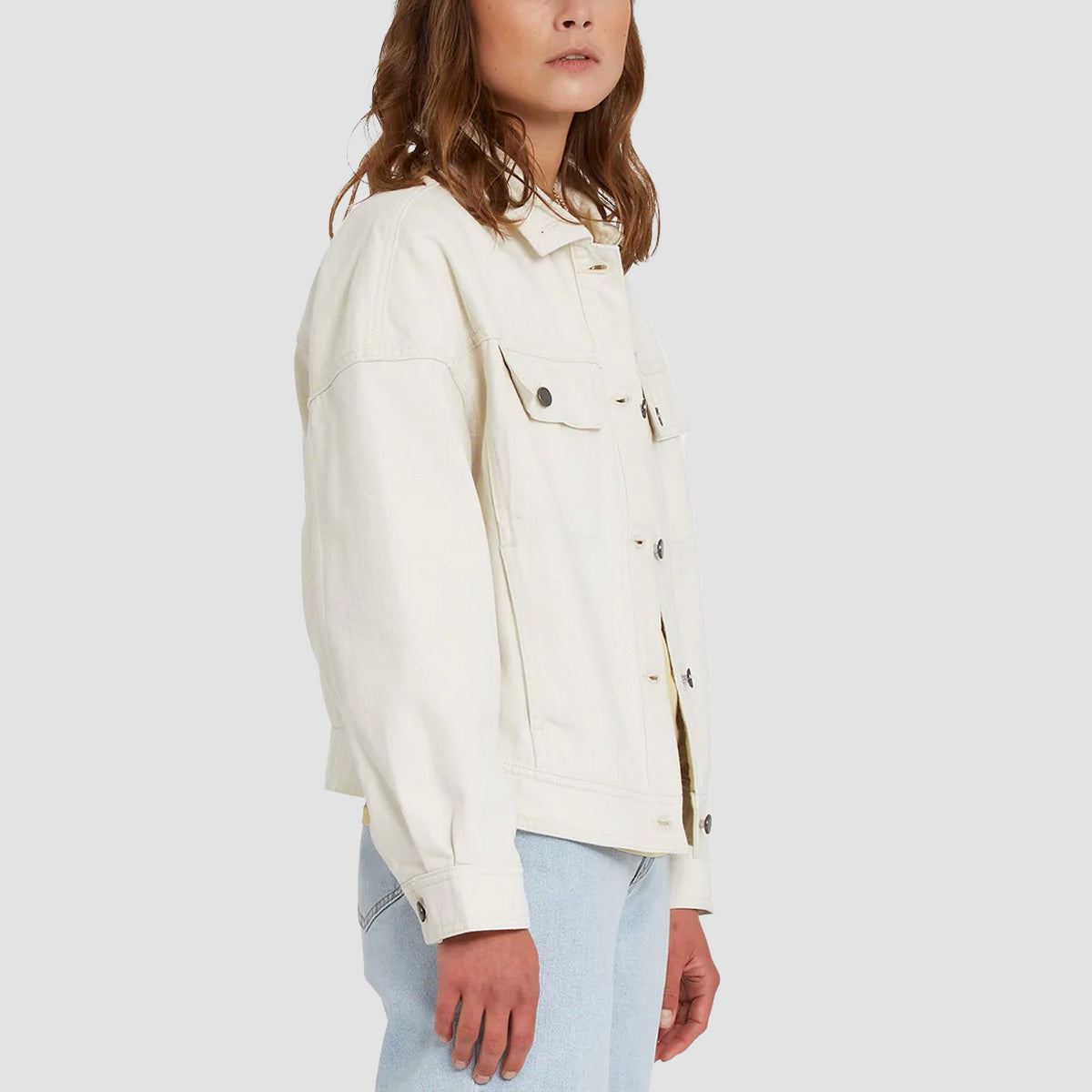 Volcom Deelyght Denim Jacket Cloud - Womens