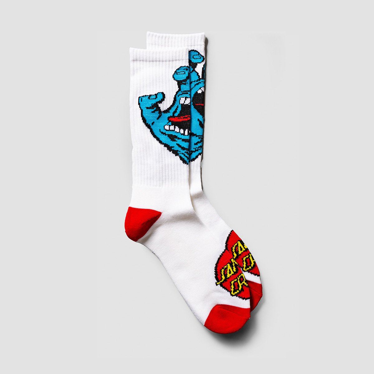 Santa Cruz Screaming Hand Socks White