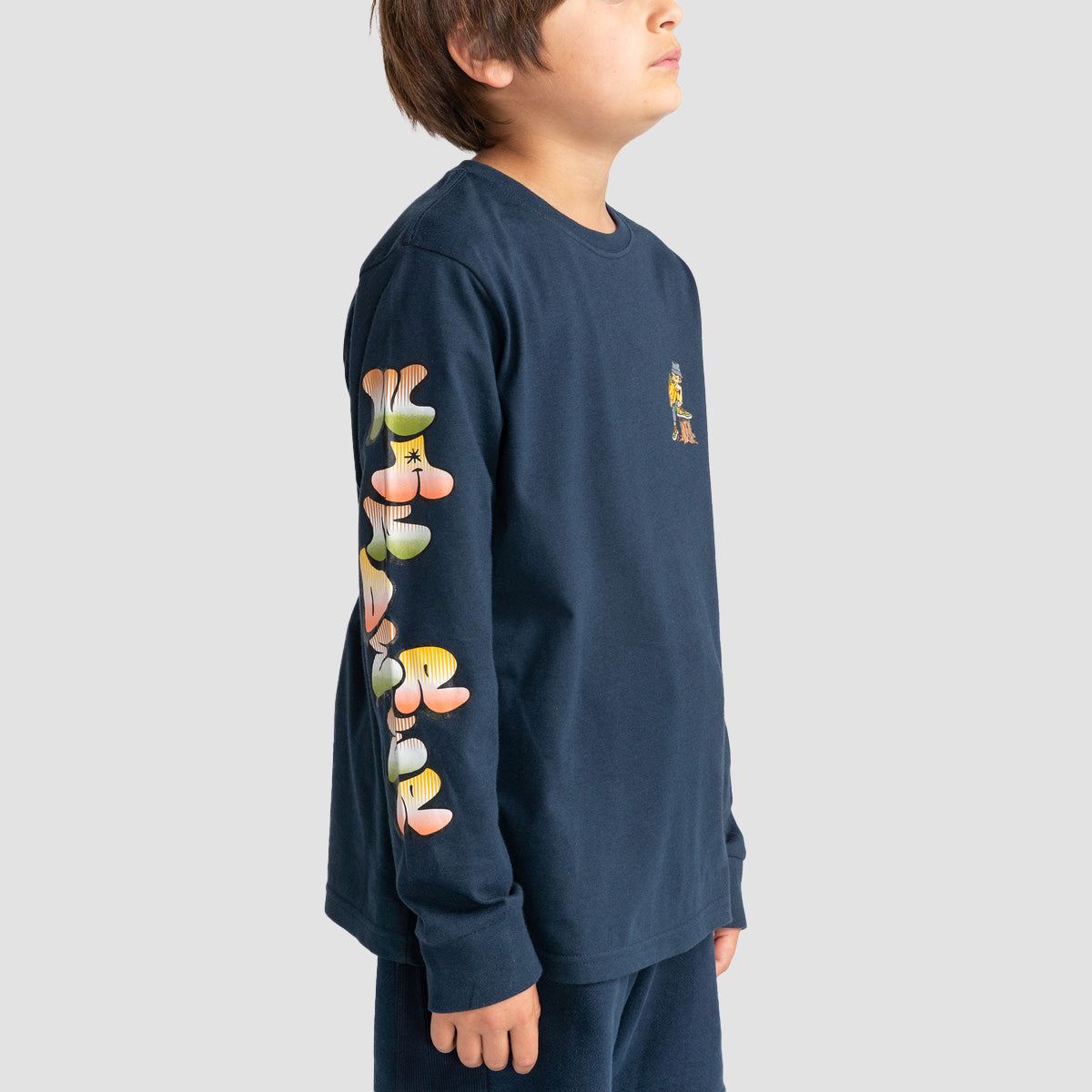 Element Mingle Organic Longsleeve T-Shirt Eclipse Navy - Kids