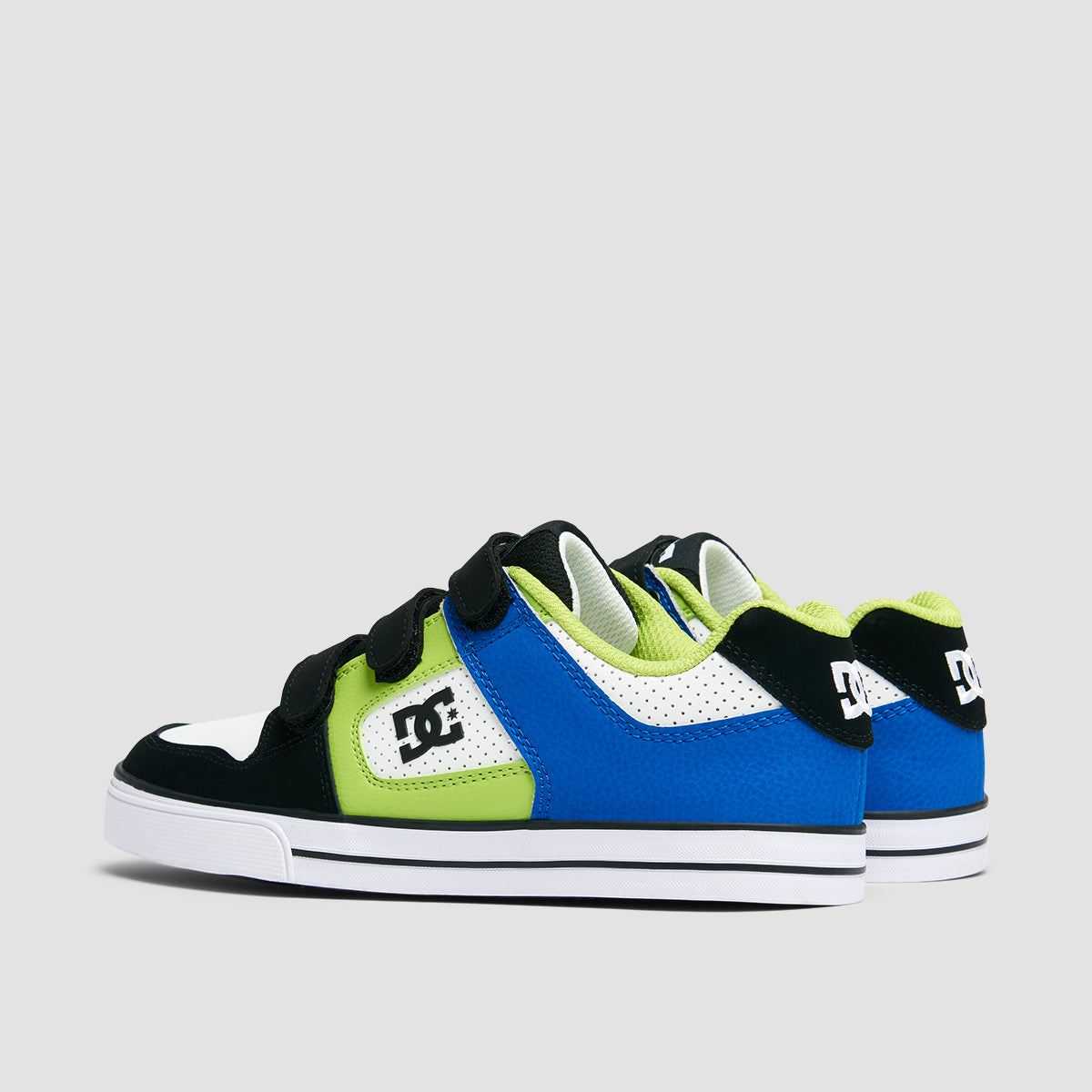 DC Pure V Shoes - Black/Blue/Green - Kids