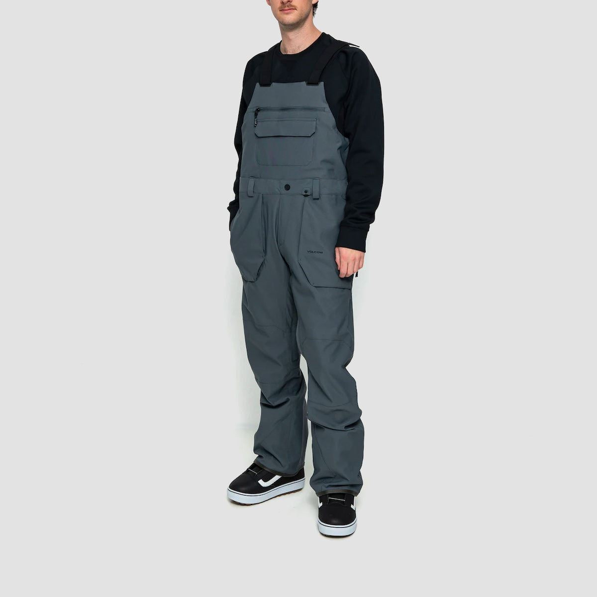 Volcom Roan Bib Snow Pants Dark Grey