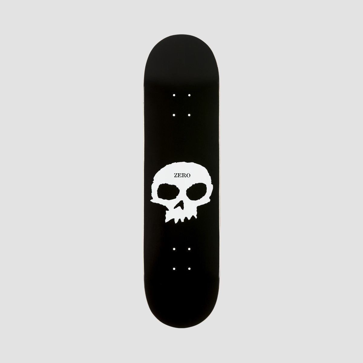 Zero Single Skull Skateboard Deck Black/White - 8.5"
