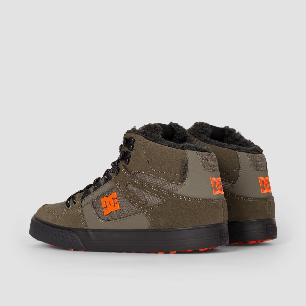 DC Pure HT WC WNT Shoes - Dusty Olive/Orange