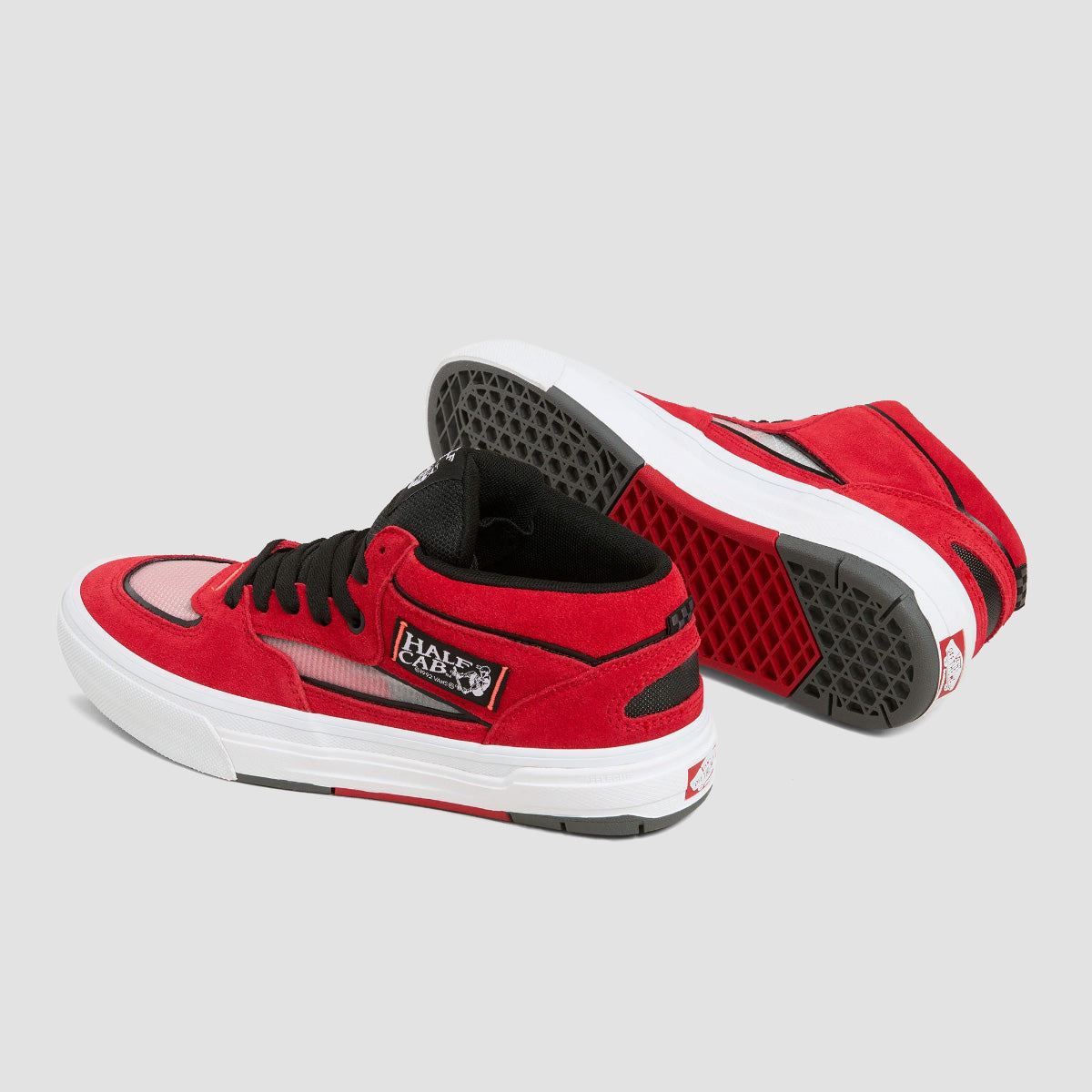 Vans Skate Half Cab WaffleCup Mid Top Shoes - Red/Black/Grey
