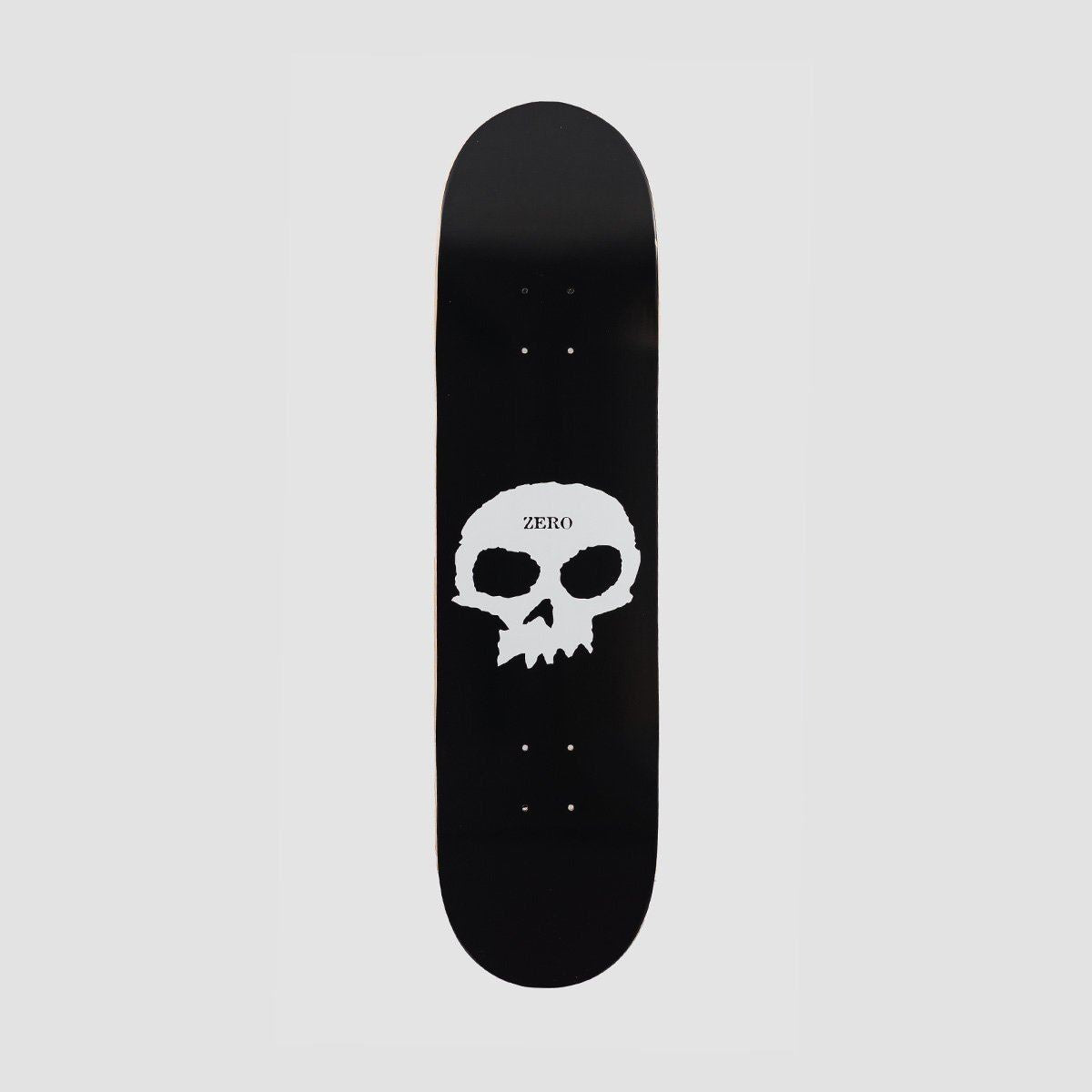 Zero Single Skull Skateboard Deck Black/White - 8"
