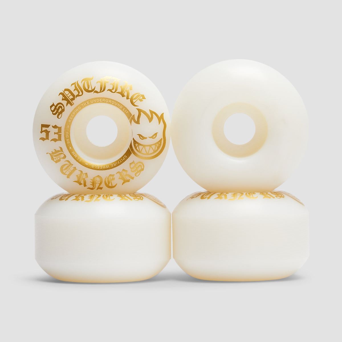 Spitfire Burners 99DU Skateboard Wheels White 53mm