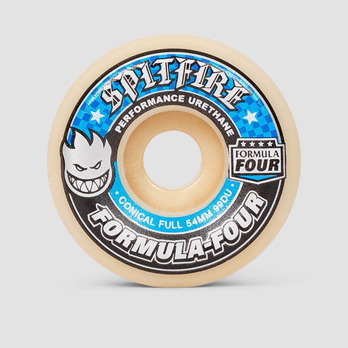 Spitfire Formula Four Conical Full 99du Skateboard Wheels Natural/Blue 54mm