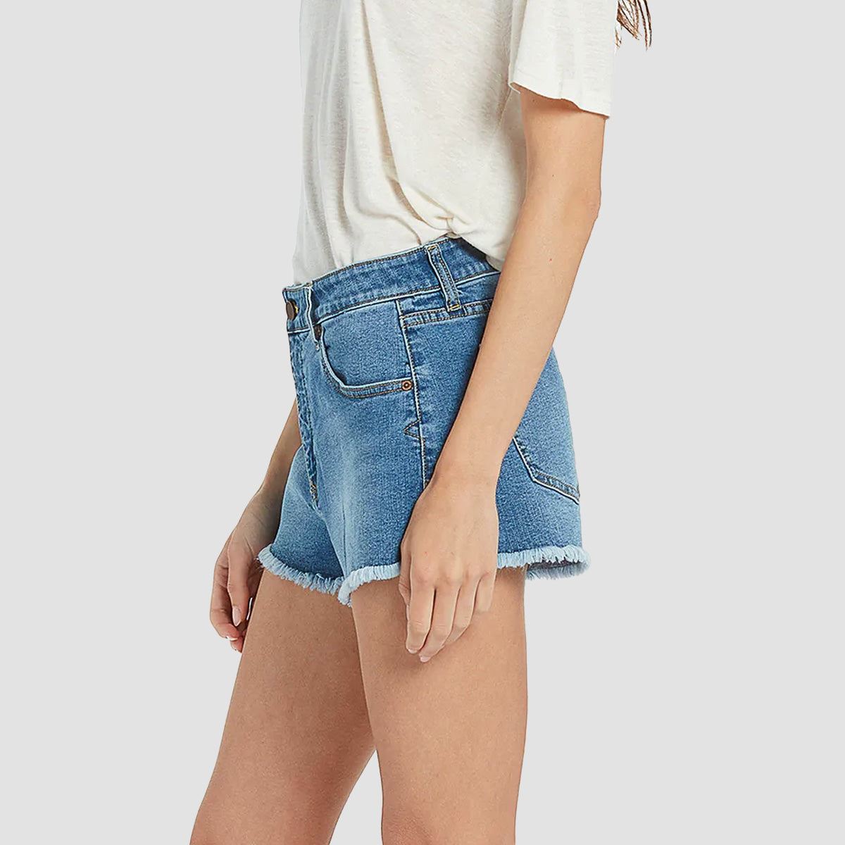 Volcom Stoney Stretch Denim Short Jasper Blue - Womens