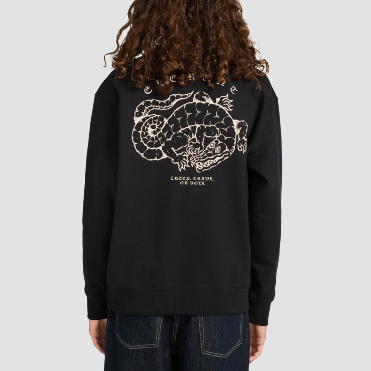 Element Aligator Crew Sweatshirt Flint Black