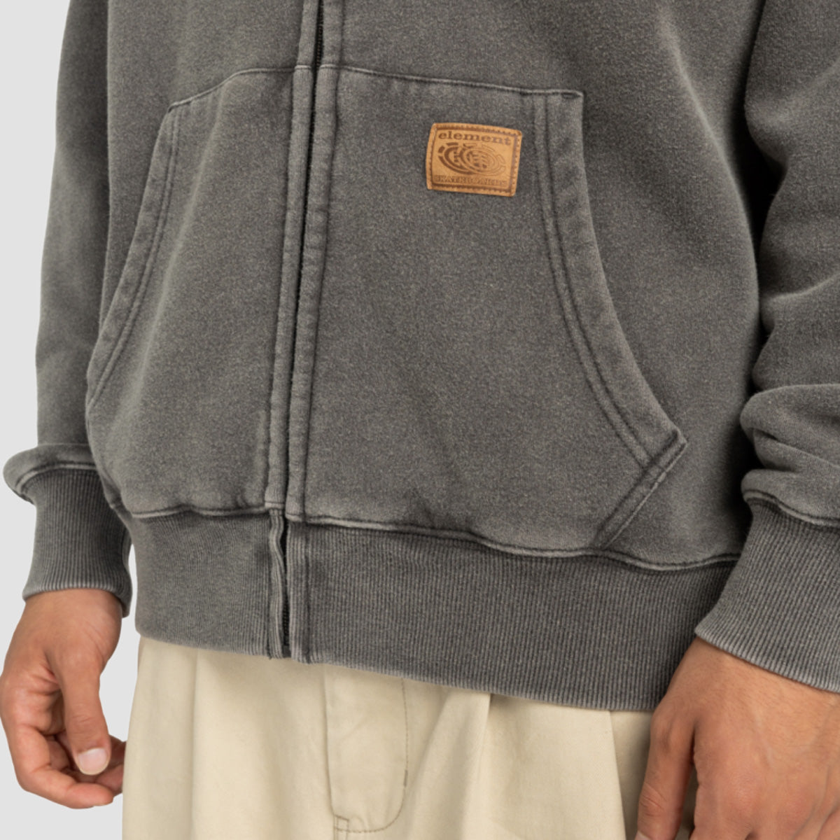 Element Cargo Zip Hoodie Off Black