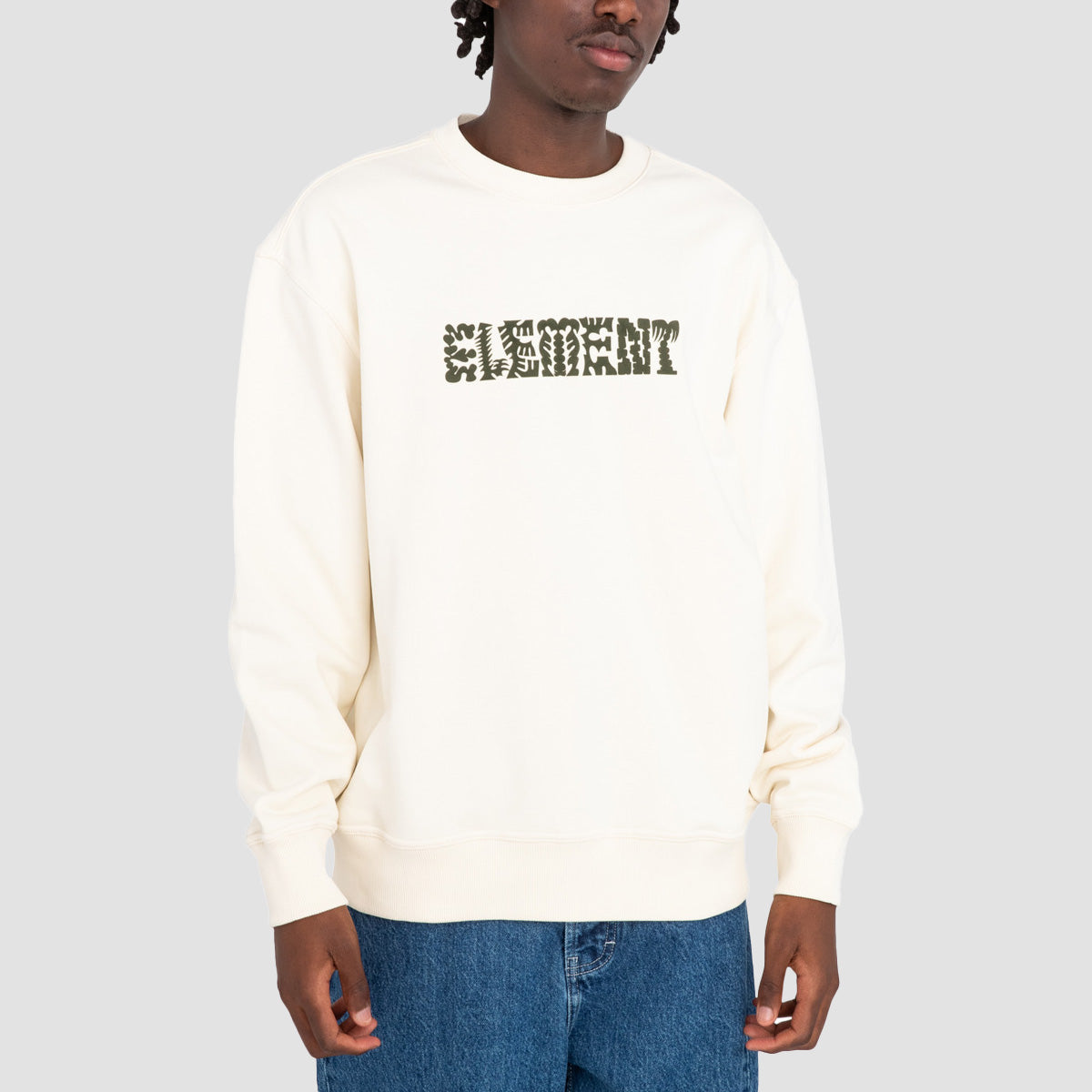 Element Cornell Cipher Crew Sweatshirt Egret