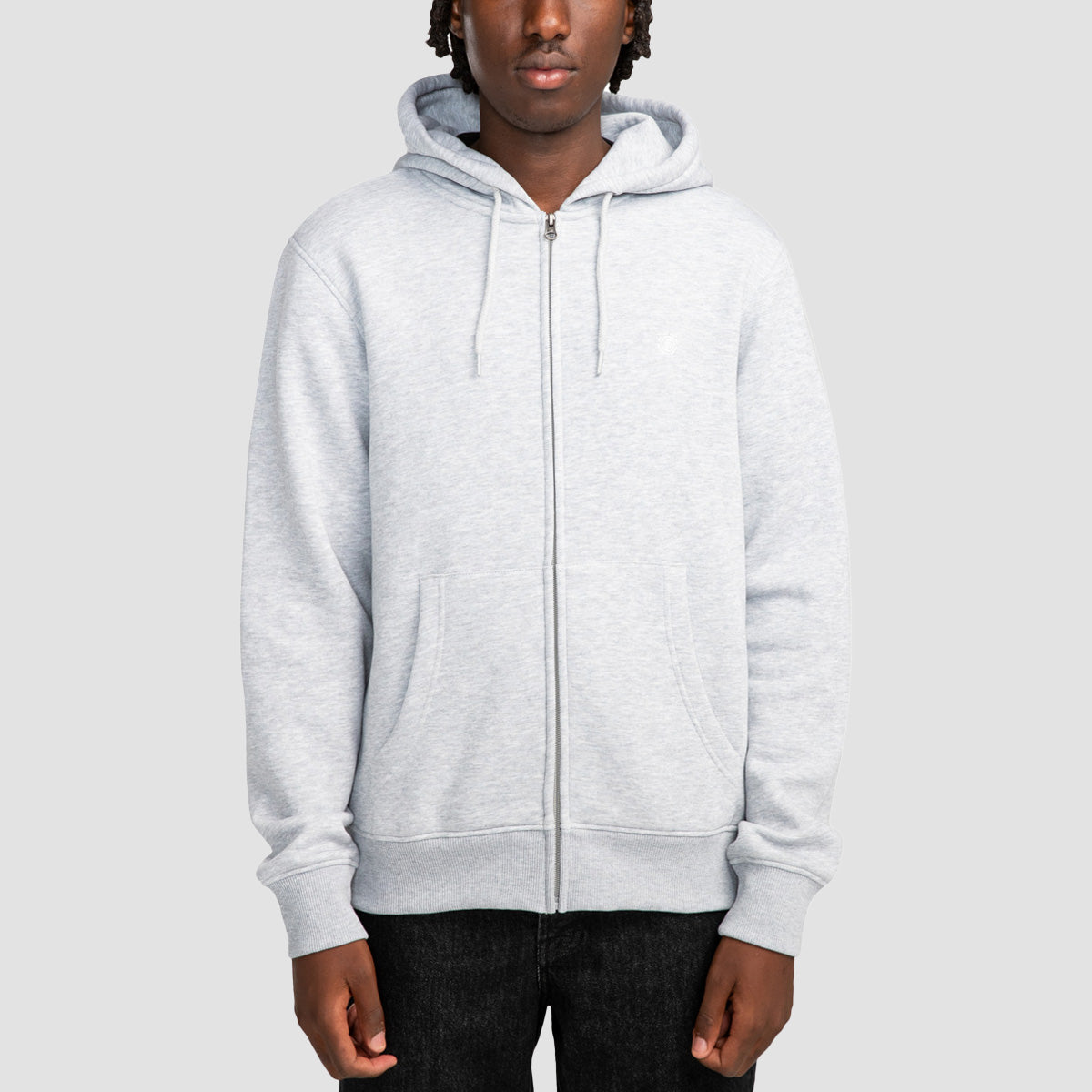 Element Cornell Classic Zip Hoodie Mid Grey Heather