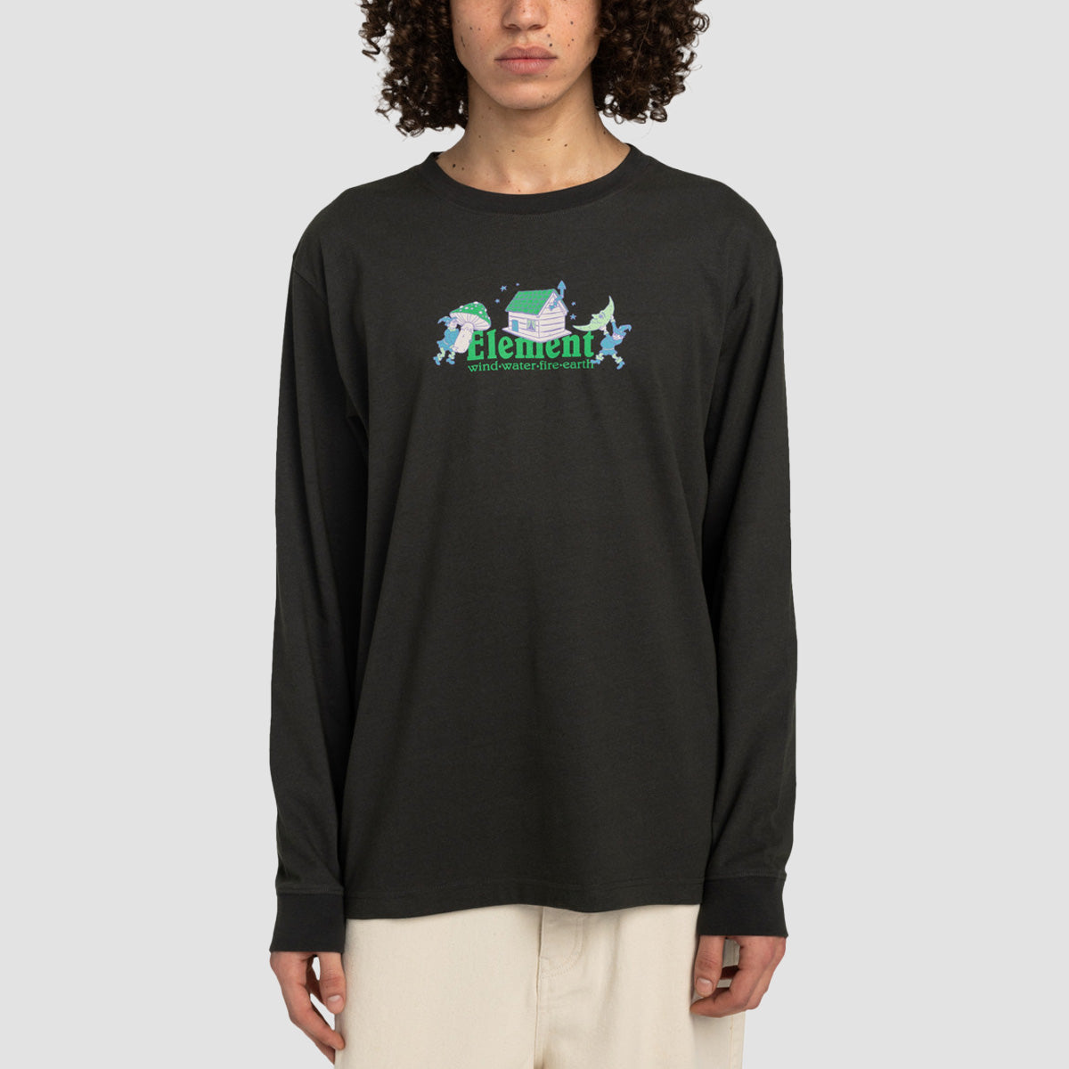 Element Dreamhouse Longsleeve T-Shirt Off Black
