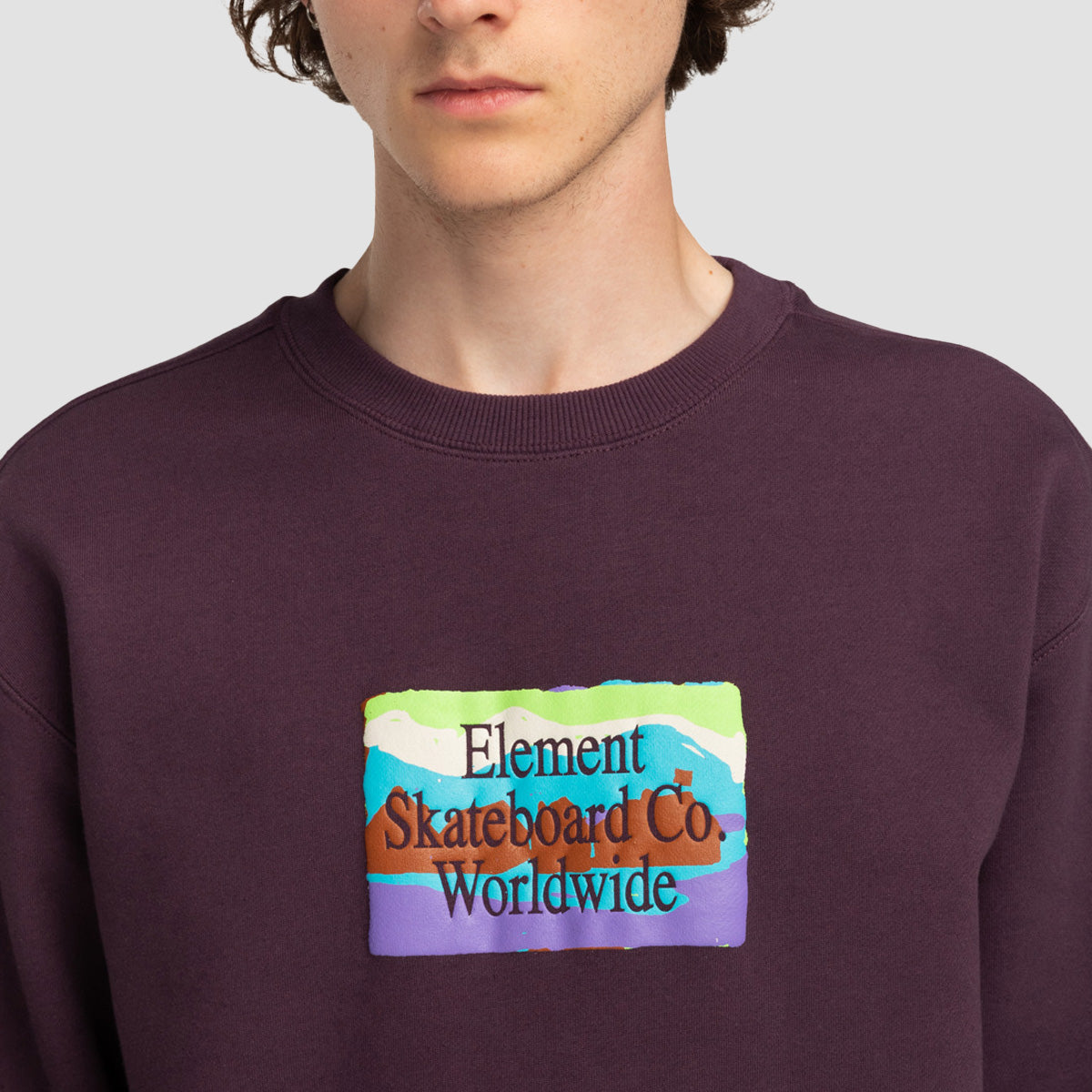 Element From Here Crew Sweatshirt Plum Perfect