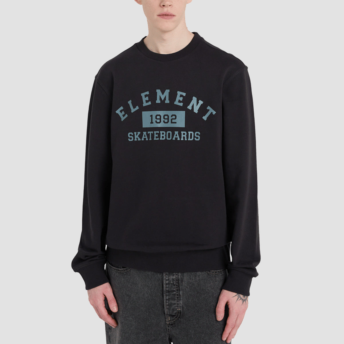 Element Home Team Crew Sweatshirt Off Black