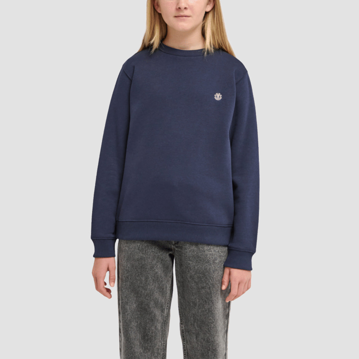 Element Icon Embroidery Crew Sweatshirt Eclipse Navy - Kids