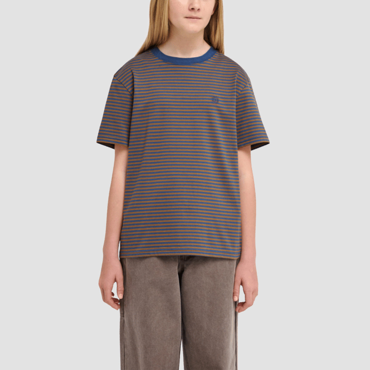 Element Icon Embroidery T-Shirt Dark Denim/Sepia - Kids