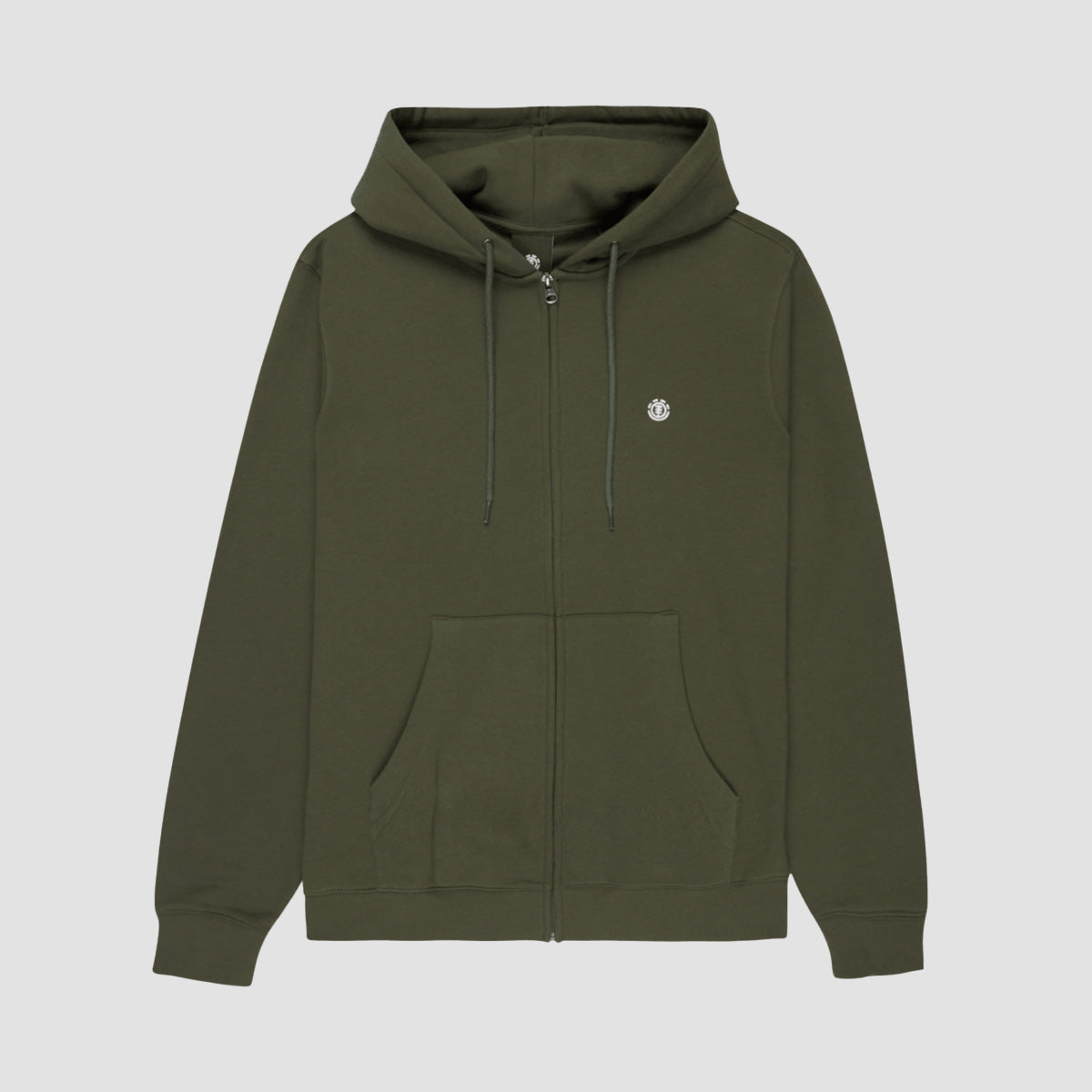 Element Icon Embroidery Zip Hoodie Forest Night
