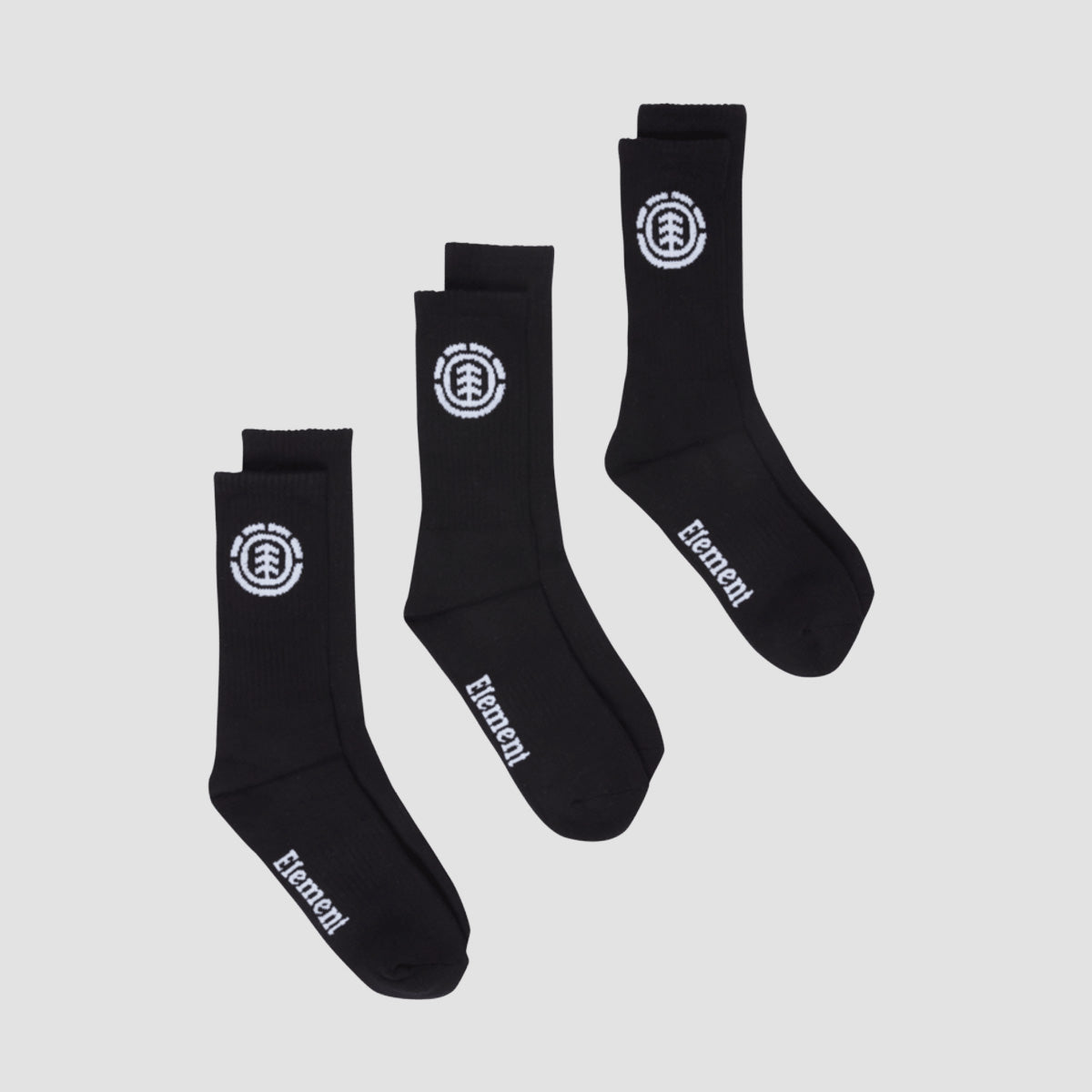 Element Icon Socks 3 Pack Flint Black