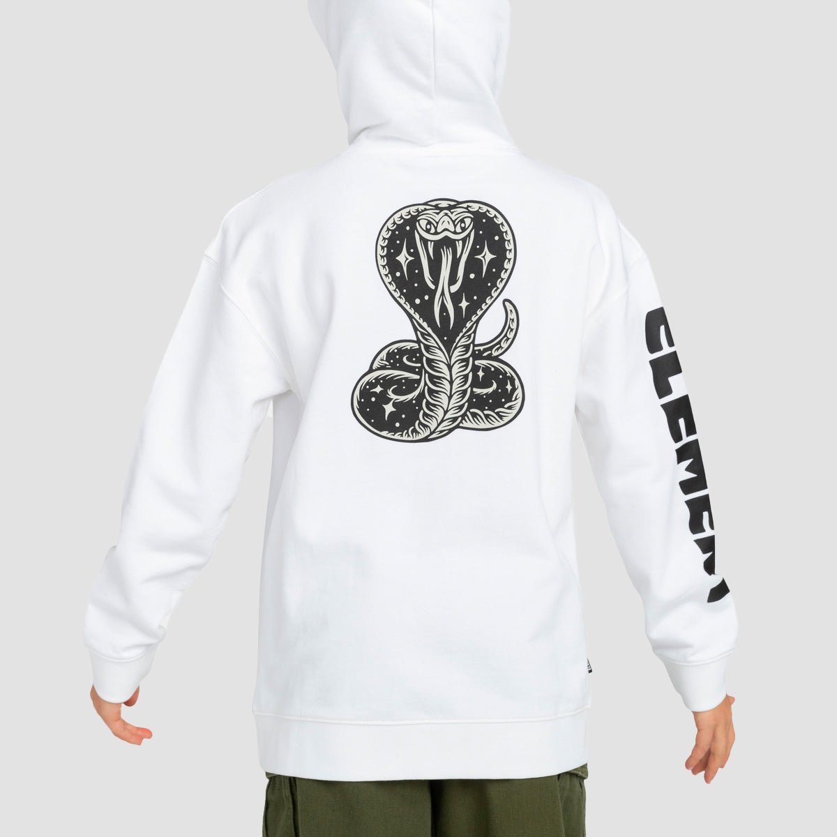 Element Nocturnal Cobra Pullover Hoodie Optic White - Kids
