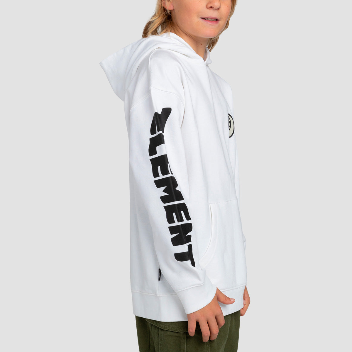 Element Nocturnal Cobra Pullover Hoodie Optic White - Kids