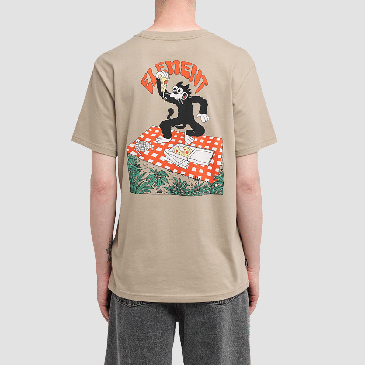 Element Pizza T-Shirt Aluminum