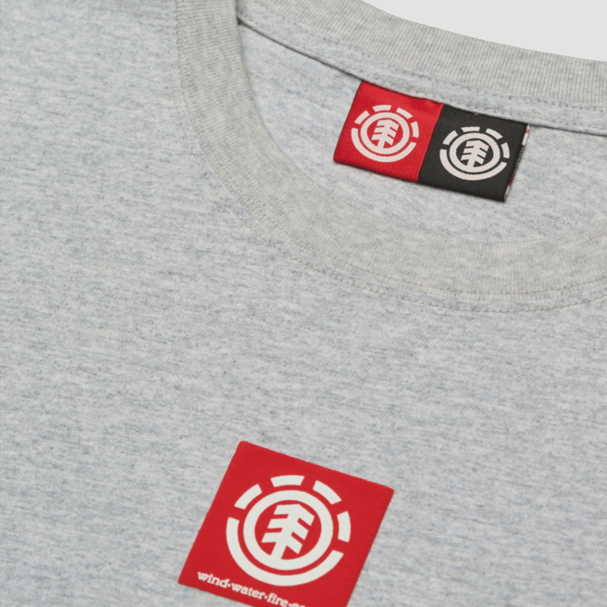 Element Square Logo T-Shirt Mid Grey Heather