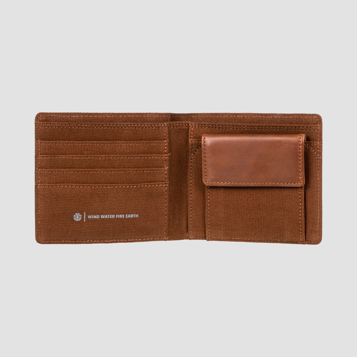 Element Strapper Leather Wallet Brown