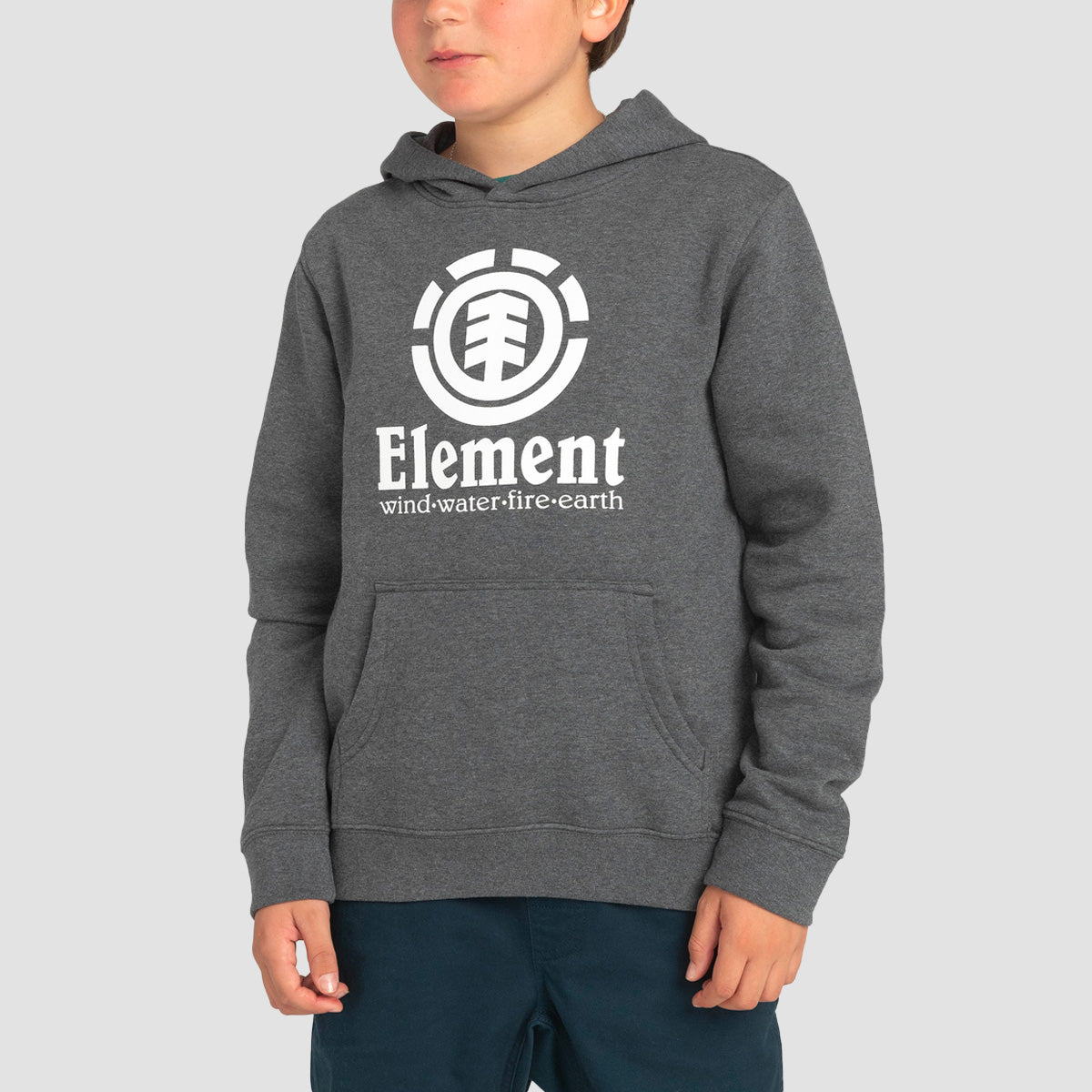Element Vertical Pullover Hoodie Charcoal Heather - Kids