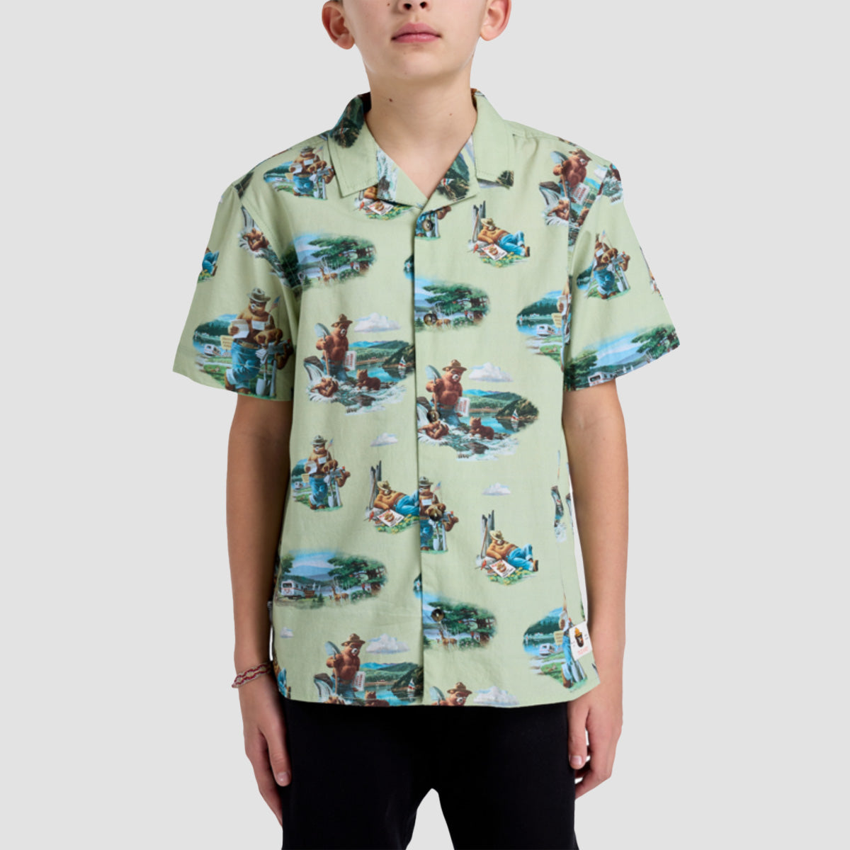 Element X Smokey Bear Camp T-Shirt Oyster Grey - Kids