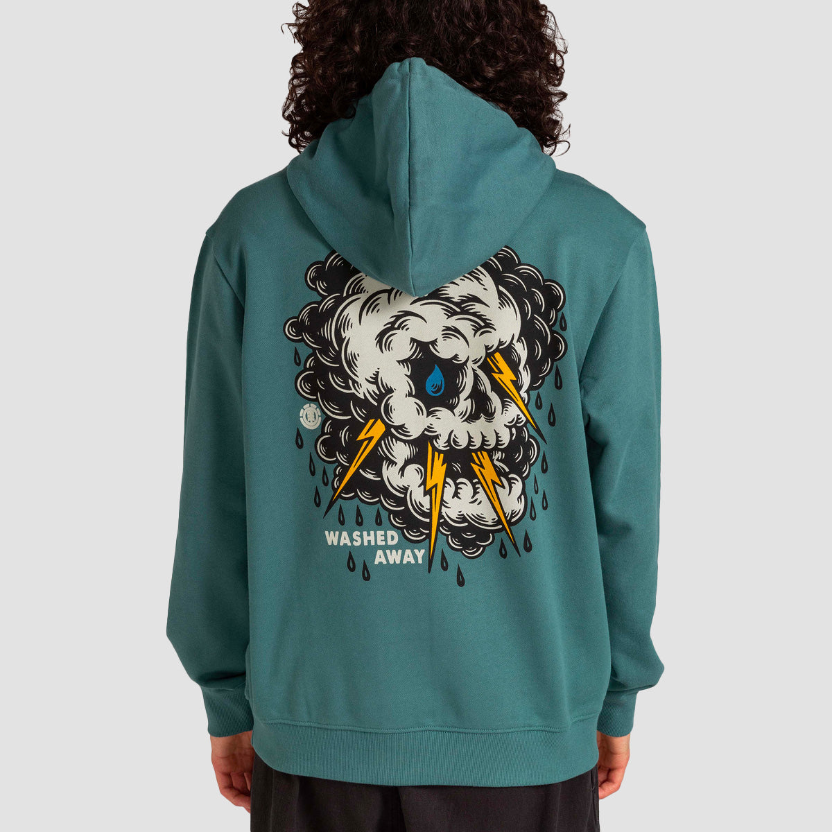 Element X Timber Angry Clouds Pullover Hoodie North Atlantic